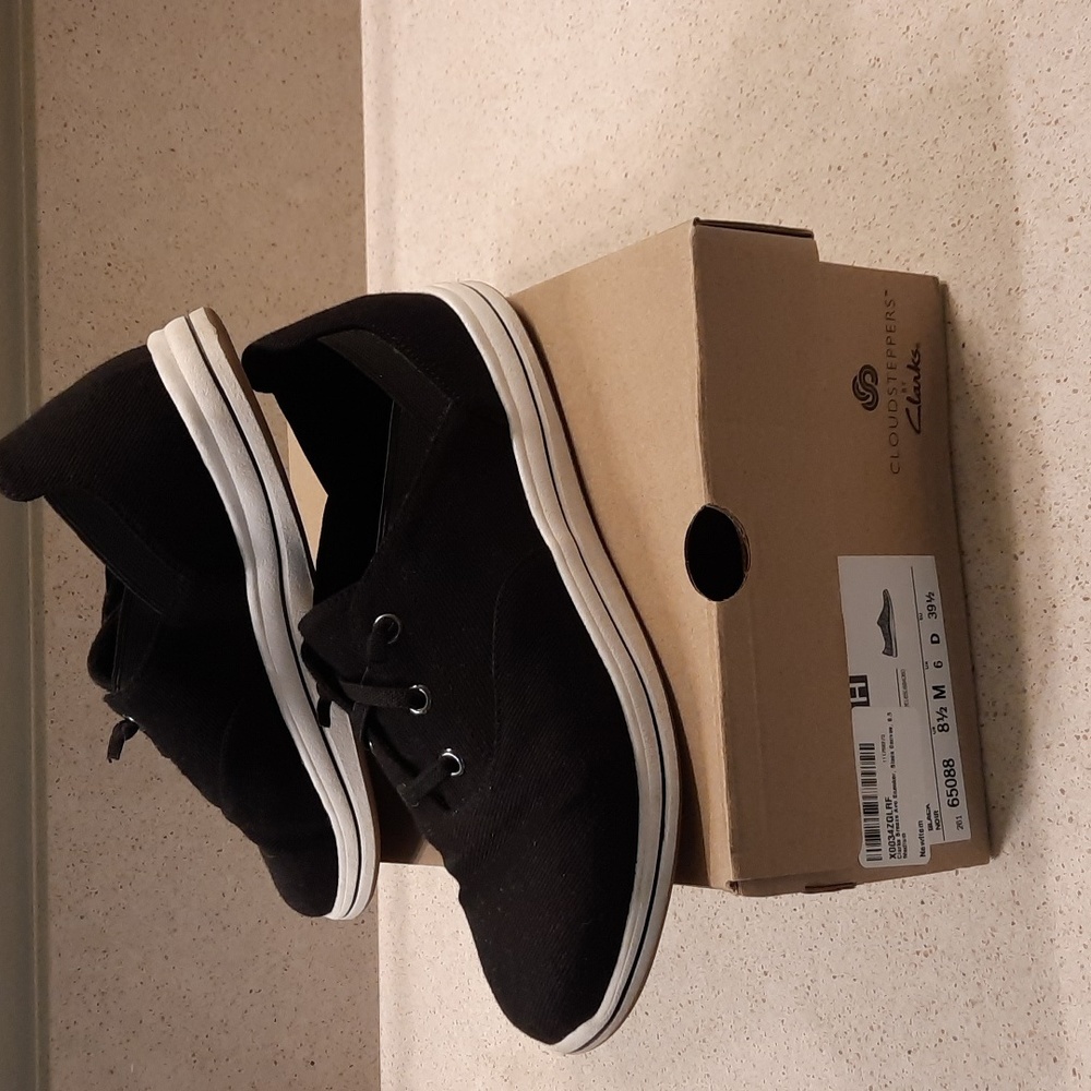 Clark's canvas slip on sneakers